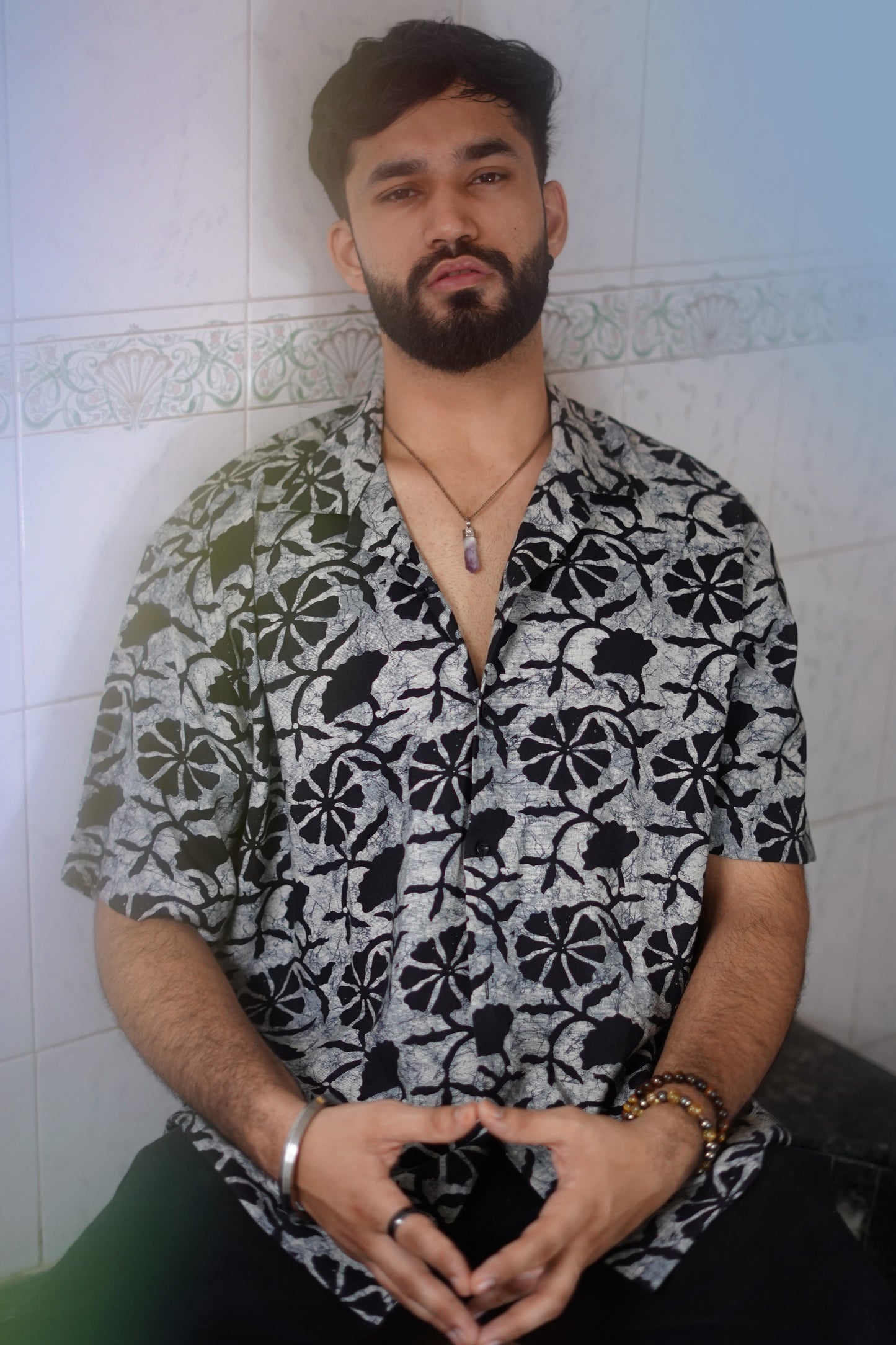 Black Petunia oversized shirt