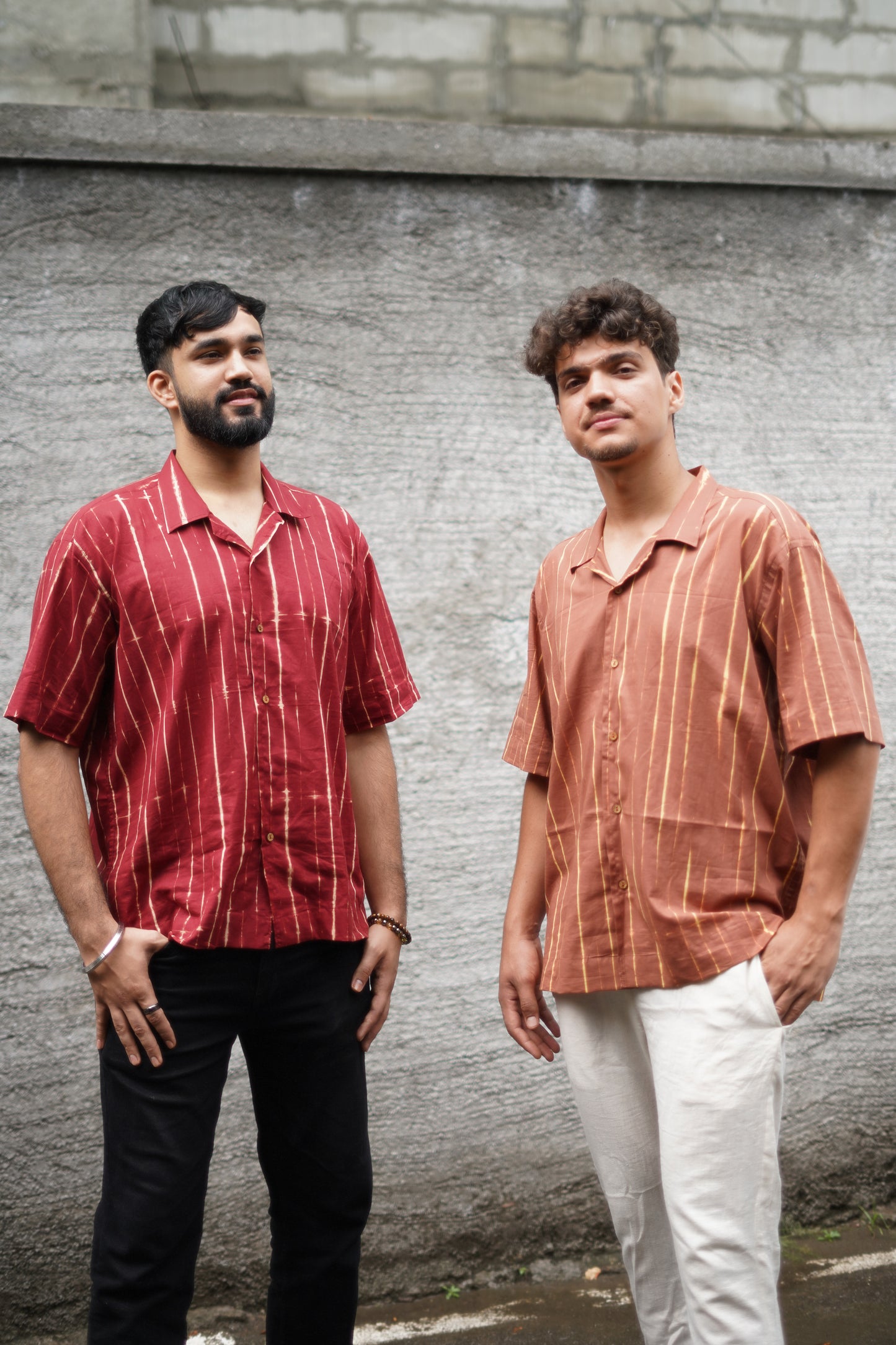 striped Tie & Dye Red, Beige, Rust